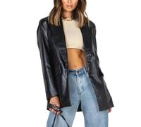 AYAZER Women s Classic Faux Leather Biker Jacket with Stand Collar and Zipper Closure - Stylish Outerwear for Motorcycle Lovers-C Black-XL