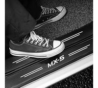 AYBEN 4 pcs Carbon Fiber Car Door Sill Protector, for Mazda MX-5 MX5 Logo 2021 2020 2019 2018 2017 2016 2015 Protector Decoration Accessories Threshold Protective Stickers