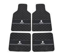 AYBEN 4pcs Custom Leather Car Floor Mats For Suzuki S-cross 2014-2024, All Weather Front Rear Row Auto Carpet Waterproof Protection,All Black
