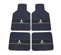AYBEN 4pcs Custom Leather Car Floor Mats For Suzuki SX4 S-Cross 2013-2016, All Weather Front Rear Row Auto Carpet Waterproof Protection,Black Blue