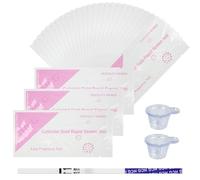 AYBUY 25 x Pregnancy Test Strips with 25 x Cups, Pregnancy Test Strips for Early Detection 25 MIU/mL, Individually Wrapped