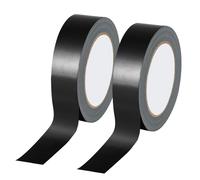 AYBUY 2PCS Wiring Harness Cloth Tape, 20m X 20mm Adhesive Wiring Loom Cloth Tape, Waterproof Fabric Gaffer Tapes, Duct Tapes for Car & Motorcycle（Black）