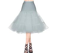 AYBUY 50s Women Retro Petticoat Underskirt,Vintage A-line Underskirt Classic Elastic Rockabilly Tutu Skirt for Ladies Half Slip Dress-up Parties Dancing, Halloween Party, Dancing,Gray,XL
