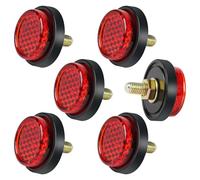 AYBUY 6Pcs Round Motorcycle Reflectors, M5 Screw Mount Safety Reflectors