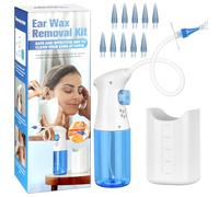 AYBUY Ear Wax Removal Kit, Ear Cleaning Kit for Kids and Adults, Safe Effective Ear Irrigation Flushing Kit Features 11 Nozzles and Water Catch Basin for Home Use