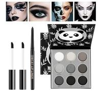 AYBUY Face Body Paint,Halloween Makeup Kit Includes Velvet Liquid Lipsticks,Lip Liner,Lip Gloss and a 9 Color Black Smoky Eyeshadow Palette,Face Painting Kit for Kids and Adults Fancy Dress Festivals