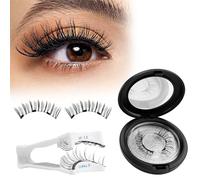 AYBUY Magnetic-Eyelashes with Applicator, 1 Pair Reusable False Eyelash Kit, No Glue or Eyeliner Needed, Eyelash Magnetic Easy to Wear and Remove(Style B)