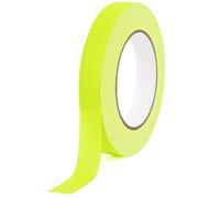 AYBUY Neon Gaffer Cloth Tape, 19mm x 25m Fluorescent Colors Pro Gaff Tape Adhesive Decorative Tapes for Glow Party Stage Decorations, Coding Floors Marking, UV Party, Yellow