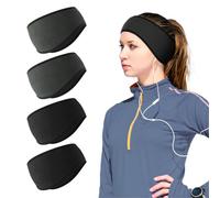 AYBUY Running headband, Band Ear Muffs Women, 4 Pack Thermal Ear Warmers, Winter Sports Headbands, Women Stretchy Running Headbands, Full Cover Ear Muffs Head Bands for Sports, Running, Cycling