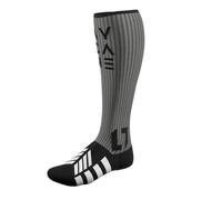 AYCANE A-Shield Cut-Resistant Hockey Socks, Seamless Toe, Lace Bite & A5 Protection, Moisture-Wicking, Grey/Black, Grey/Black, XS (US Kids 12.5C - 2.5Y)