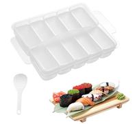 AYCCNH 10 in 1 Mini Japanese Onigiri Sushi Mold, Nigiri Bento Rice Ball Mold Rectangular Sushi Maker…