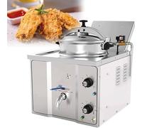 AYCDL 16L Electric Fried Chicken Stove,Professional Tabletop Restaurant Kitchen Frying Machine,Commercial Electric Pressure Fryer,Stainless Steel
