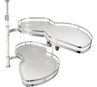 AYCDL 2 Tiers Swing Tray, Carousel Twin Shelffor, Kitchen Cabinet Blind Corner Pull-Out, Cupboard pull out storage, Soft Close, for 36-inch/900mm Cabinet,Pull Right (Open Left)-800mm