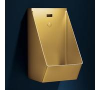 AYCDL 304 Stainless Steel Urinals,Wall Mounted Sensor Urinal,Commercial Anti-Odor Splash Urinal with Sensor,Men's Bathroom Toilet for Use in Homes,Gold