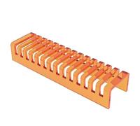 AYCDL Acrylic Clear Tile Sample Rack, 14-Slots Porcelain Display Stand, Quartz Stone Organizer Shelf for Exhibition Halls and Vendor Booths,Orange