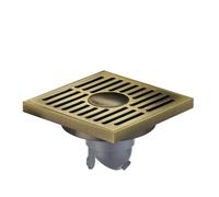 AYCDL All-copper deodorant floor drain, anti-overflow bathroom shower room large-displacement deodorant washing machine floor drain,ancient green,Single use 10 * 10cm,Ancient Green-Dual use 10 * 10cm