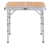 AYCDL Aluminum Folding Table, Adjustable Height, Outdoor Foldable Camping Table with Handle, Portable Picnic Card Table for Gathering, Dorm