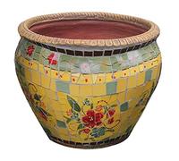 AYCDL Artistic Color Painting Pattern Planter Creative Animal Little Mexican Colored Mosaic Ceramics Outdoor Flower Pot Vintage Garden Patio Balcony Decor Plant Pot Hallway Cor,51 * 39CM