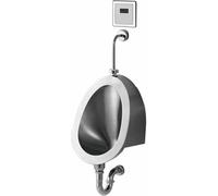 AYCDL Automatic Sensor Urinal Flusher, Wall Mounted Men's Bathroom Urinal Toilet Male Urinal, Household Commercial Washout Urinal Flushing Set,B-F,C-Walldrain