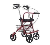 AYCDL Bariatric Rollator Walker, Transport Rollator Walker Seat Wheels Folding Walker, 300 lb Weight Capacity, Heavy Duty with Extra Wide Seat, 16.5” Seat Height