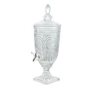 AYCDL Beverage Dispenser Iced Cold Beverage Dispenser Crystal Drink Dispenser Glass Juice Container For Refrigerator Countertop for Lemonade Cold Tea for Ma