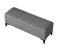 AYCDL Black Leather Ottoman Bench for Bedroom - 90cm Foot of Bed Shoe nizer with Hidden Cartment Soft Upholstered Pouf for Home Decor,Dark Gray-1P x 1l x 1A cm