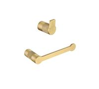 AYCDL Brushed Gold Brass Knurled Towel Bar Paper Towel Rack Single Hook Towel Ring Bathroom Kitchen And Bathroom Accessories Set,Gold,3,piece set B,Gold-2-piece set