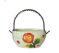 AYCDL Ceramic Planter with Drainage Hole for Plants, Indoor-Outdoor Large Round Succulent Orchid Flower Pot,Portable Flower Pot,E