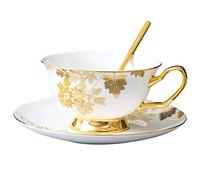 AYCDL Coffee Cup Tea Tin Luxury Ceramic Coffee Cup and Saucer, High-end English Teacup, Home Coffee Cup, Suitable for Flower Tea, Various Specialty Coffee Coffe Cup