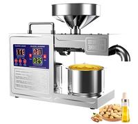 AYCDL Commercial Automatic Oil Press Machine, Cold Hot Press for Nuts Seeds, Intelligent Temperature Control, High-Efficiency Oil Extractor