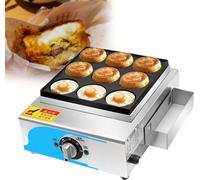 AYCDL Commercial Electric Heating Meat Hamburger Maker Griddle,Stainless Steel Egg Burger Making Machine,50-300℃Temperature Control Rapid Heating