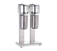 AYCDL Commercial Electric Milkshake Maker, Stainless Steel Milk Shake Machine Single-Head/Twin-Head Milkshake Shaking Machine Cocktail Tea Drink Mixer Smoothie Malt Blender,Sin,Silver-Double head