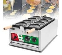 AYCDL Commercial Korean Coin Waffle Maker, Coin Pancake Maker Stainless Steel Temperature and Time Control Cheese Coin Waffle Maker Suitable for Restaurant Snack Bar