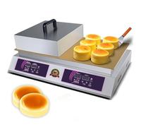 AYCDL Commercial Souffle Maker Machine,1300W Non-Stick with 60-240℃ Temp Control, for Japanese Pancakes,Muffins in Home,Restaurant,Bakery,Snack Bar,Single Head,size_name-double head