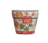 AYCDL Courtyard Hand-Painted Ceramic Mosaic Flower Pot Villa Outdoor Garden Decor Plant Pot Corridor Aisle Landscape Container Vase Home Balcony Terrace European Classical Pots,B-Large