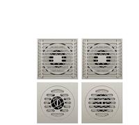 AYCDL Cream-style floor drain package bathroom floor drain full brass thickened deodorizing invisible washing machine dual-purpose pure copper floor drain,Cream brushed,Invisib,Cream Brushed-4pcs C