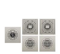 AYCDL Cream-style floor drain package bathroom floor drain full brass thickened deodorizing invisible washing machine dual-purpose pure copper floor drain,Cream brushed,Invisib,Cream Brushed-5pcs A