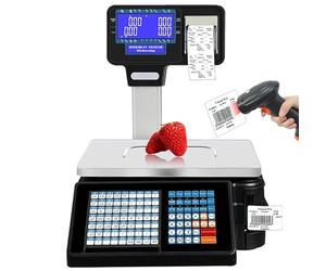AYCDL Digital Pri Computing Scale Thermal Printer, Commercial Sided Display Pri Label Printing Scale 30kg/66lbs Capacity Electronics Barcode Printer,Machine