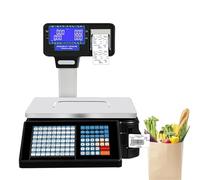 AYCDL Digital Pri Computing Scale Thermal Printer, Electronic Barcode Printer, Capacity 66 Lbs, Suitable for Retail Stores, Fruit Markets,A