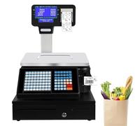 AYCDL Digital Pri Computing Scale Thermal Printer, Electronic Barcode Printer, Capacity 66 Lbs, Suitable for Retail Stores, Fruit Markets,C