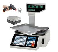 AYCDL Digital Price Computing Scale Thermal Printer, Electronic Barcode Printer, Capacity 66 Lbs, Suitable for Retail Stores (D)