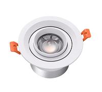 AYCDL downlights for ceiling 12W LED Downlight Eyeball Ceiling Light Flat Spot Lights with Adjustable Beam Angle Aluminum LED Tilt Ultra Slim Spotlight Cutout 90 105m,neutral light
