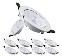 AYCDL downlights for ceiling LED Downlight 5W LED Downlight Baffle Trim 6000K Flat Spotlight Ultra Thin Round Aluminum Panel Light Simple,10pcs-warm light
