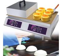AYCDL Electric Dorayaki Baker, Pancake Maker, Stainless Steel Souffle Making Machine Copper Plate Muffin Maker Commercial Electric Griddle,B