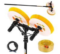AYCDL Electric Solar Panel Cleaning Kit with 65cm Wide Water Fed Brush, Telescopic Pole, Lithium Battery, 7.5m/24ft - Efficient Photovoltaic Cleaner for Optimal Energ,Lithium Battery-7.5m/24ft
