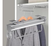AYCDL Extendable Pull-Out Closet Rod - Heavy Duty Hanr Rail for Trousers, Scarves, Ties, Towels, Clothes - Sliding nizer Rack for Efficient Wardrobe S,30cm,Color-45cm