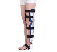 AYCDL Fixed Full Leg Brace, Adjustable Post Op Support Immobilizer, Breathable Thigh Knee Ankle Foot Supports Orthosis, for, Joint Pain Relief, Recovery,Blue