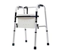 AYCDL Folding Walker with Seat - Adjustable, Portable, Lightweight, Compact Elderly Walking Medical Mobility Aid for Handicap | Bariatric Adult Walking Frame