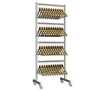 AYCDL Hanger Storage System - Movable Hanger Organizer Rack With Wheels, For Clothing Store And Laundry Room - Hanger Storage Stacker Stand,50×40×117CM