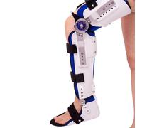 AYCDL Hip Knee Ankle Foot Orthosis Braces, Knee Orthosis Support Joint Stabilizer, Fully Adjustable Calf Ankle Foot Fixed Bracket, Support Lower Limbs Orthosis,White-,White-(Left)
